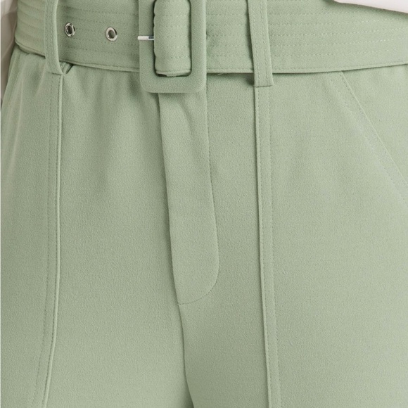 Sage Green Wide Leg High-Waisted Pants - Picture 3 of 5